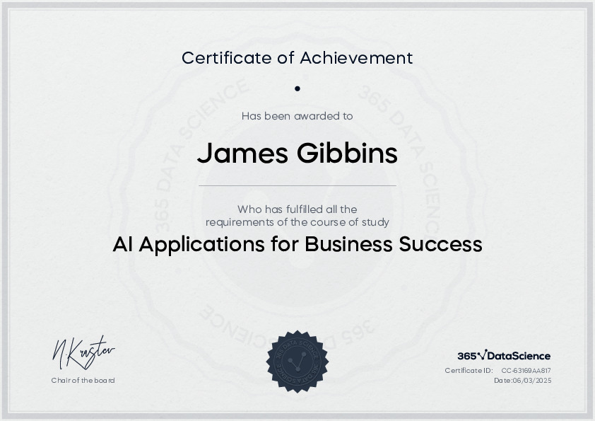 365 Data Science AI Applications for Business Success