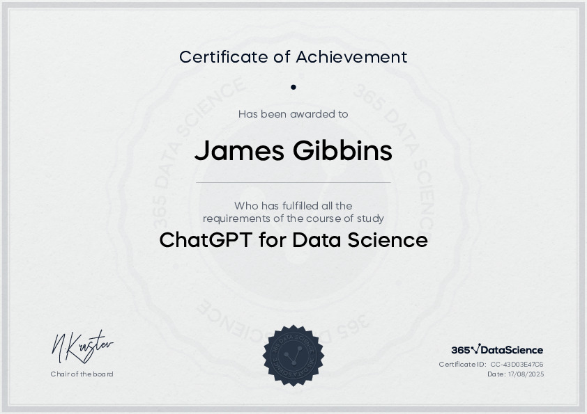 365 Data Science ChatGPT for Data Science