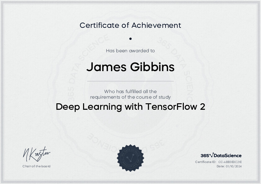 365 Data Science Deep Learning with Tensor Flor 2