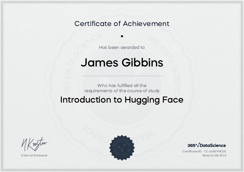 365 Data Science Introduction to Hugging Face