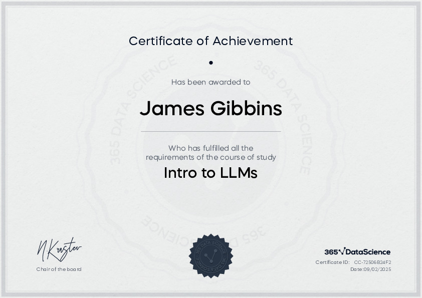 365 Data Science Intro to LLMs
