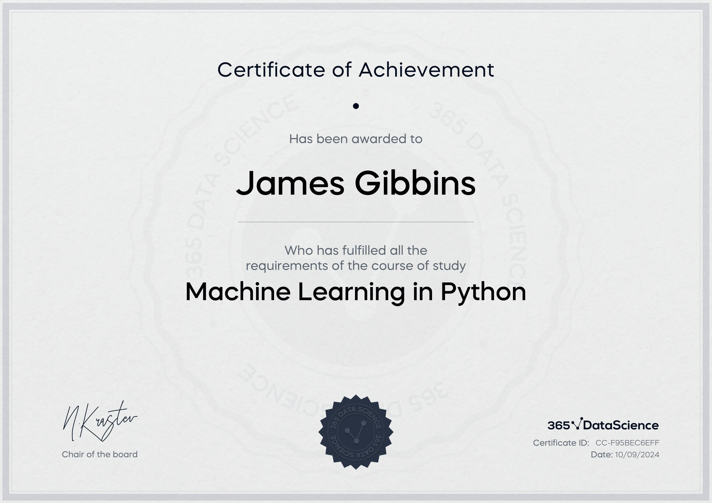 365 Data Science Machine Learning in Python
