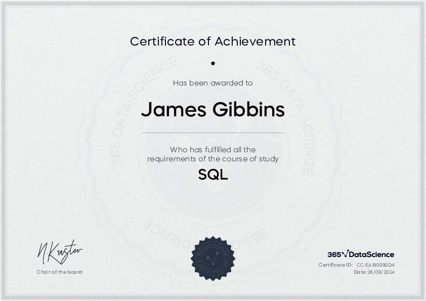 365 Data Science SQL